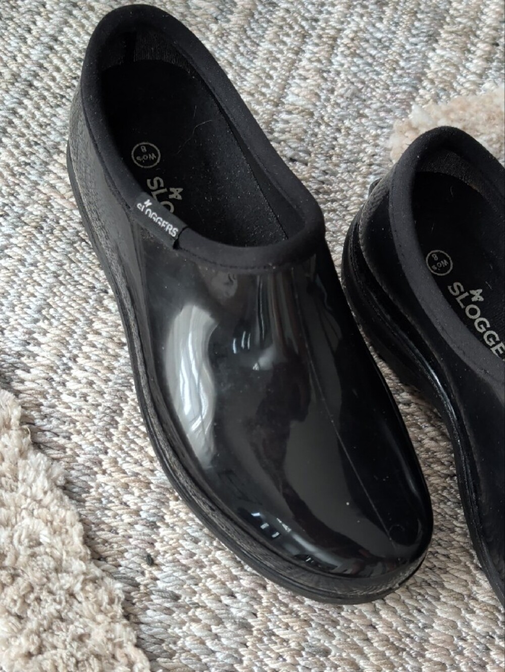 Sloggers Women’s Black Waterproof Garden Clogs Slip-On Shoes - Picture 2 of 6
